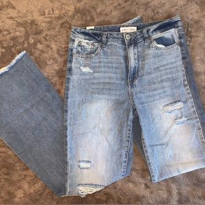 Flare Two Tone Jeans